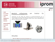 Tablet Screenshot of iprom.tu-bs.de